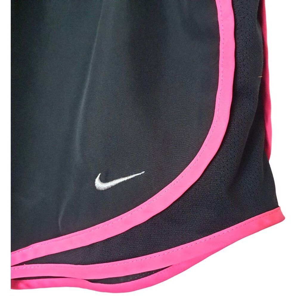 Nike Womens Running Shorts Size L Black Pink Sporty Dri-FIT Lined Athletic 3" - Picture 5 of 7